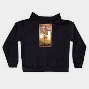 Macrabre tarot Card of the River Styx Kids Hoodie